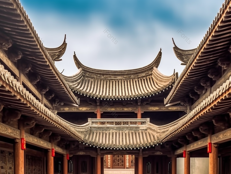 壮观的屋檐建筑,高清,摄影图,摄影图片,图片大全,摄影图免费下载